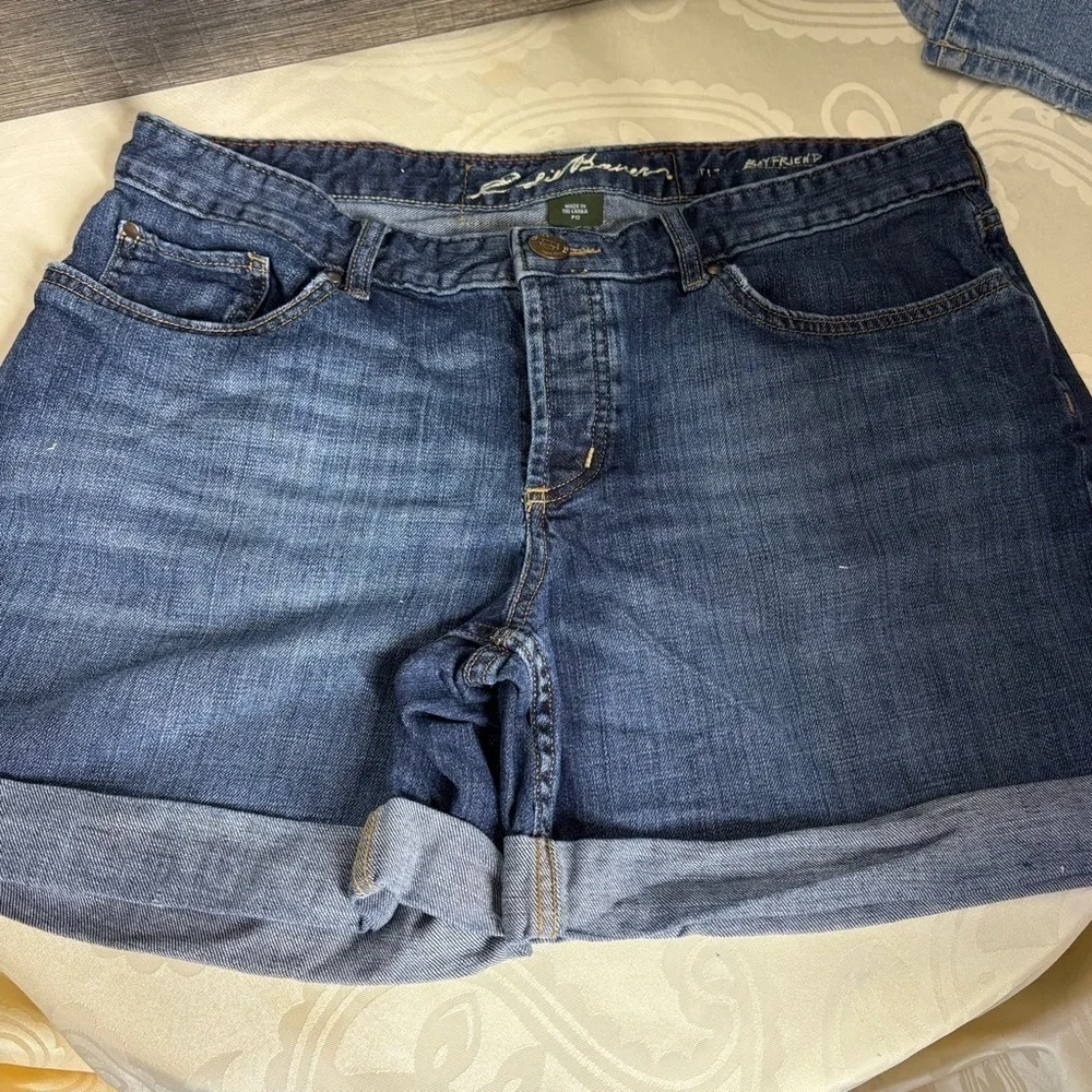 Eddie Bauer Dark Blue boyfriend Denim Shorts